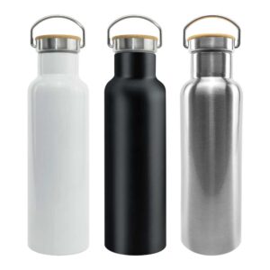 stainless steel bamboo flask