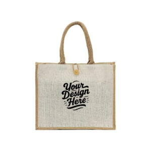 Jute Shopping Bags with Button