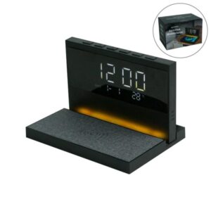 Dorniel Alarm Clock with 15W Wireless Charger & Night Light