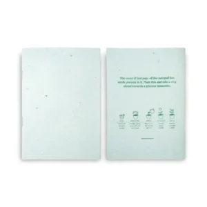 B6 plantable notepad with wildflower seed covers for sustainable corporate gifting in the UAE