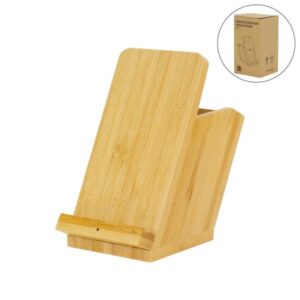 Bamboo Pen Holder with 15W Fast Wireless Charger