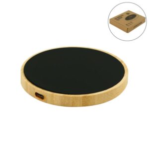 Bamboo Wireless Charger 15W with LED Logo