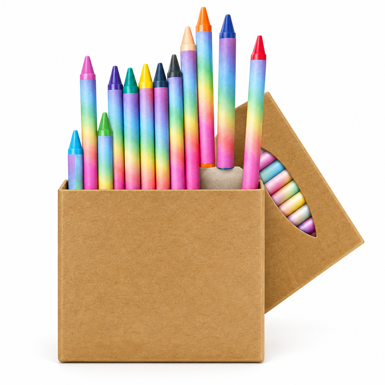 Children’s Crayon Set Children’s crayon set in a plain cardboard box without SKU text