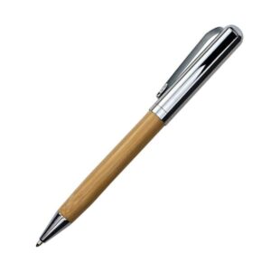 Chrome & Bamboo Metal Pen