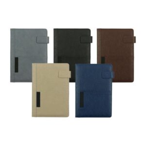 Dorniel A5 PU notebook with front pocket and magnetic flap for corporate gifting in the UAE