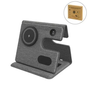 Foldable Wireless Fast Charging Station for Phone, Watch & Earbuds