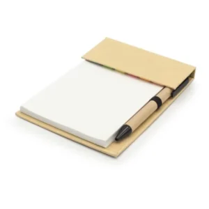 Hardboard notepad with sticky notes and pen for branded promotional gifting in the UAE