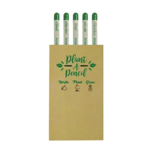 Plantable pencil set with five seed pencils