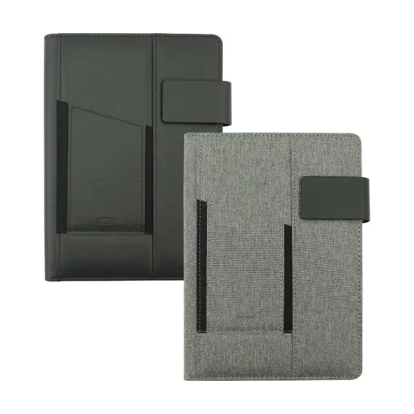 Leather Portfolio Notebook with Multi-Purpose Holder Leather portfolio notebook with multi-purpose holder for premium corporate gifting in the UAE