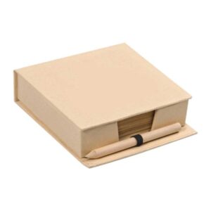 Recycled paper pad holder with pencil for eco-friendly promotional gifting in the UAE