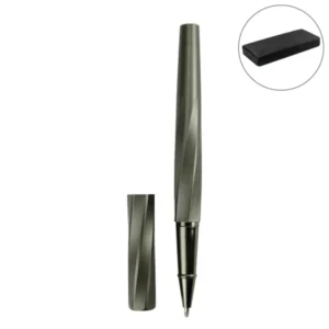 Rollerball Pen with Swirl Design in PU Leather Box