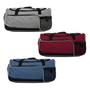 Custom gym bag with shoe and bottle pockets