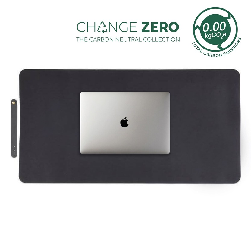 Zile Recycled PU Desk Pad - Black Black recycled PU desk pad