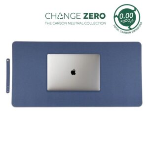 Navy blue recycled PU desk pad